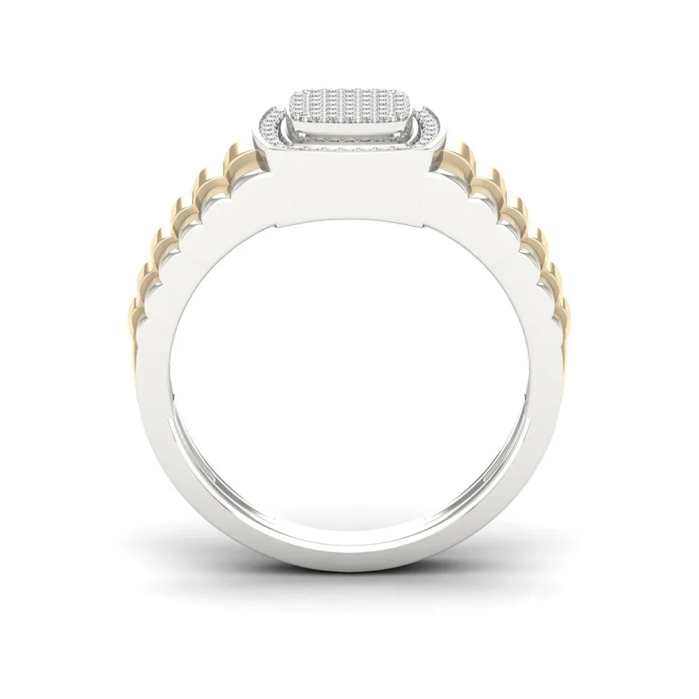 Sterling Silver 1/4ct TDW Diamond Men's Ring sold by Zulily product image thumbnail 3
