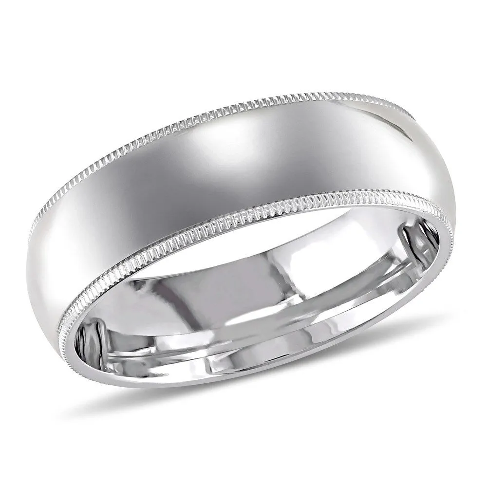 Miadora Signature Collection 14k White Gold Classic Ladies Wedding Band sold by Zulily