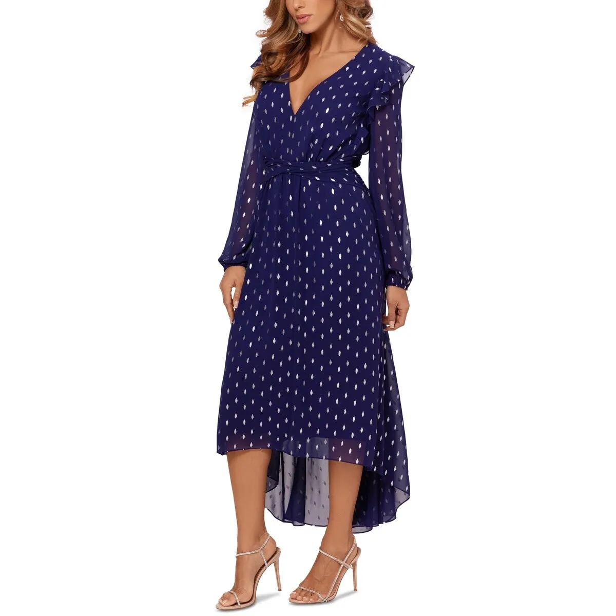 Betsy & Adam Women's Clip Dot Midi Dress Blue Size 4 sold by Zulily product image thumbnail 2