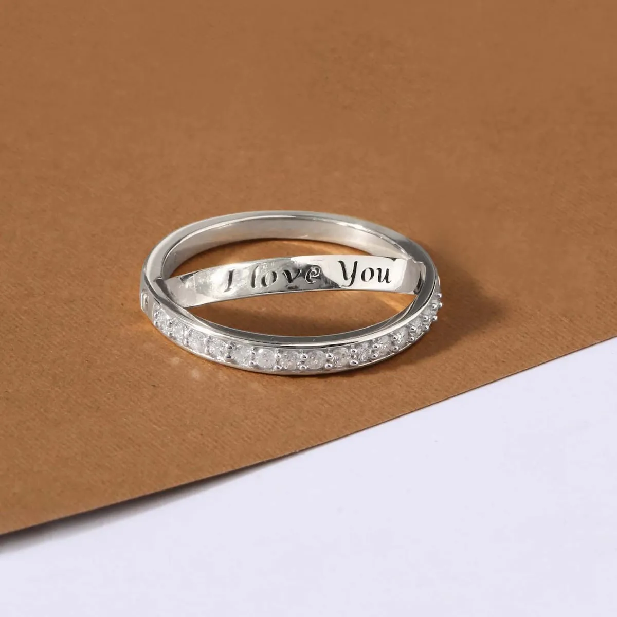 1/5ct TDW Diamond Say it Ring in 10k Gold by De Couer sold by Zulily