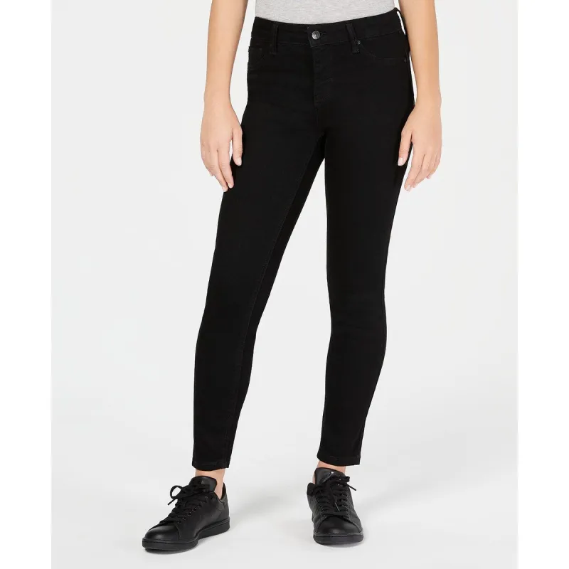 Celebrity Pink Juniors' Curvy Push-Up Ankle Skinny Jeans Black Size 0 sold by Zulily