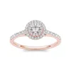 De Couer 10k Rose Gold 1/2ct TDW Diamond Double Halo Engagement Ring sold by Zulily