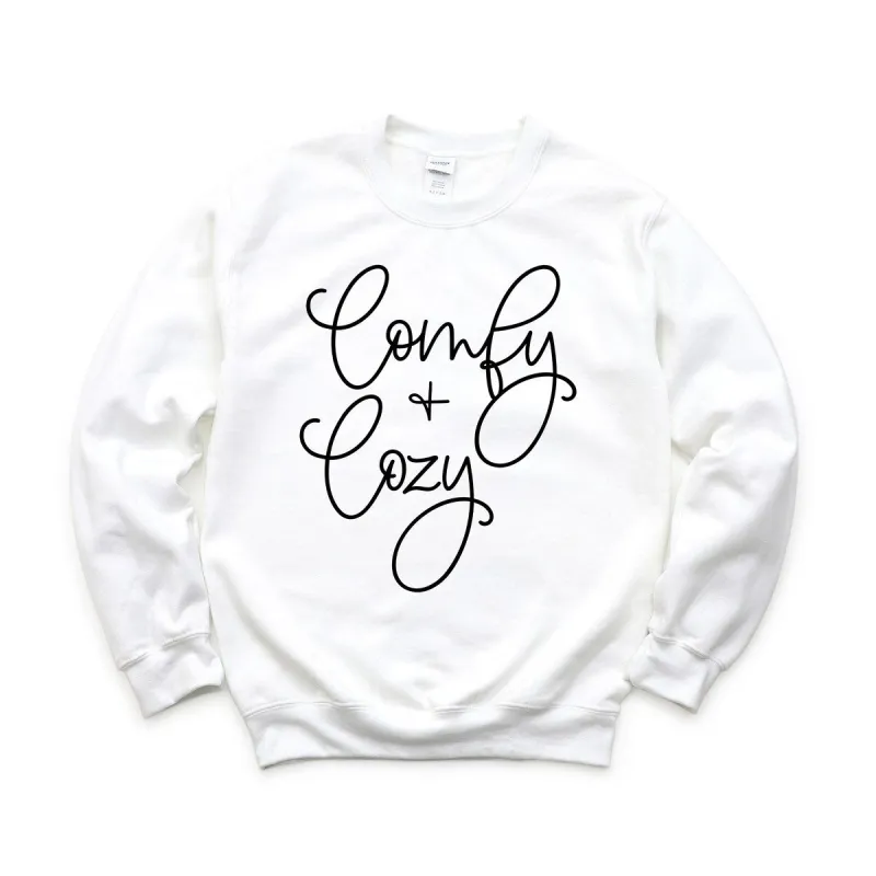 Comfy and Cozy Cursive Graphic Sweatshirt sold by Zulily