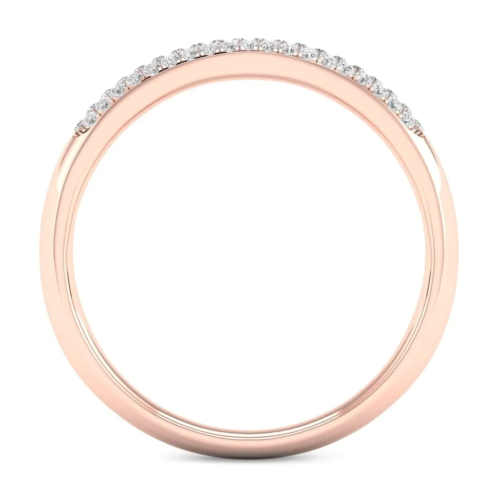 De Couer 1/6ct TDW Diamond Wedding Band - Pink sold by Zulily product image thumbnail 3