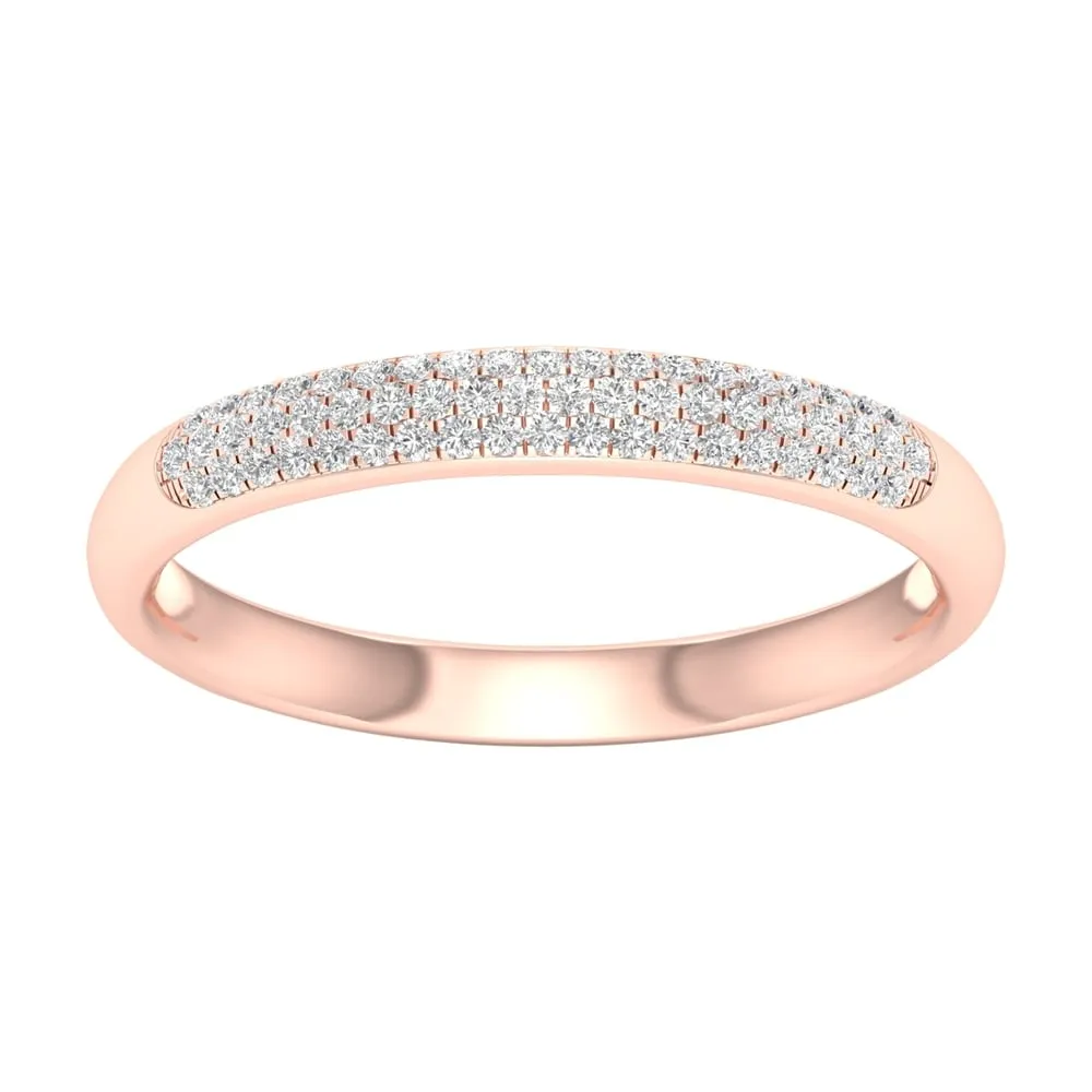 De Couer 1/6ct TDW Diamond Wedding Band - Pink sold by Zulily