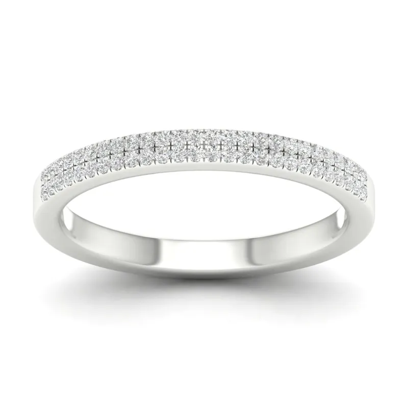 1/5ct TDW Diamond Women's Wedding Band in 10k Gold sold by Zulily