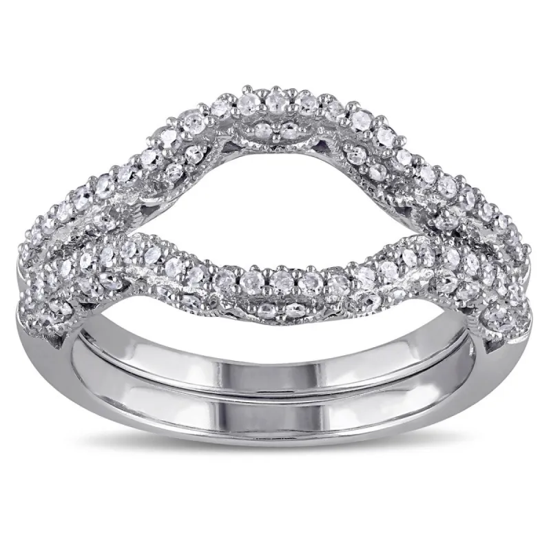 Miadora 10k White Gold 1/2ct TDW Diamond Wedding Band (G-H, I2-I3) sold by Zulily