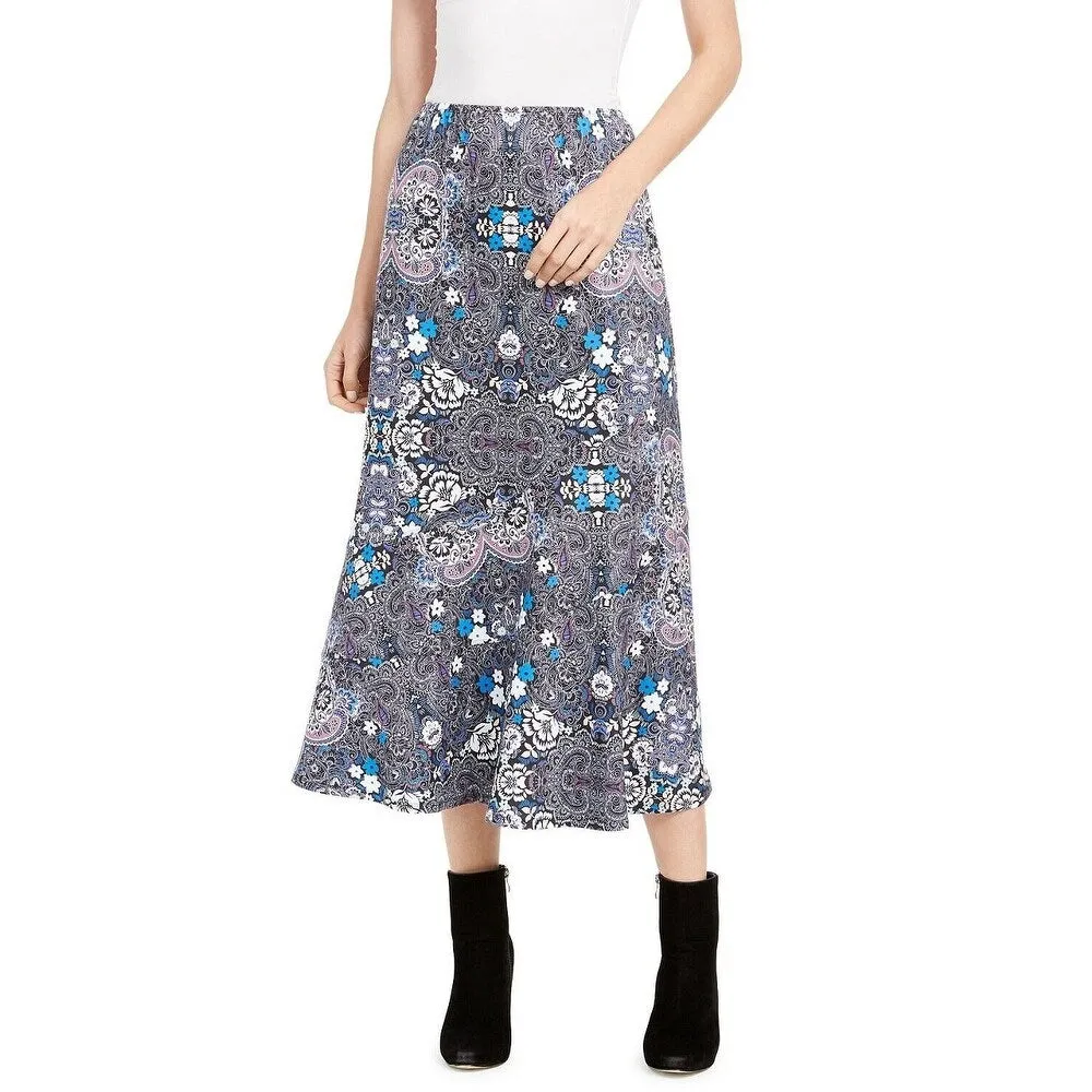 NY Collections Women's Diagonal SeaSkirt Black Size Petite Large sold by Zulily