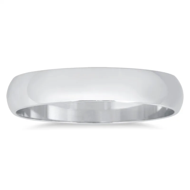 Marquee Jewels 10k White Gold 3-millimeter Domed Wedding Band sold by Zulily