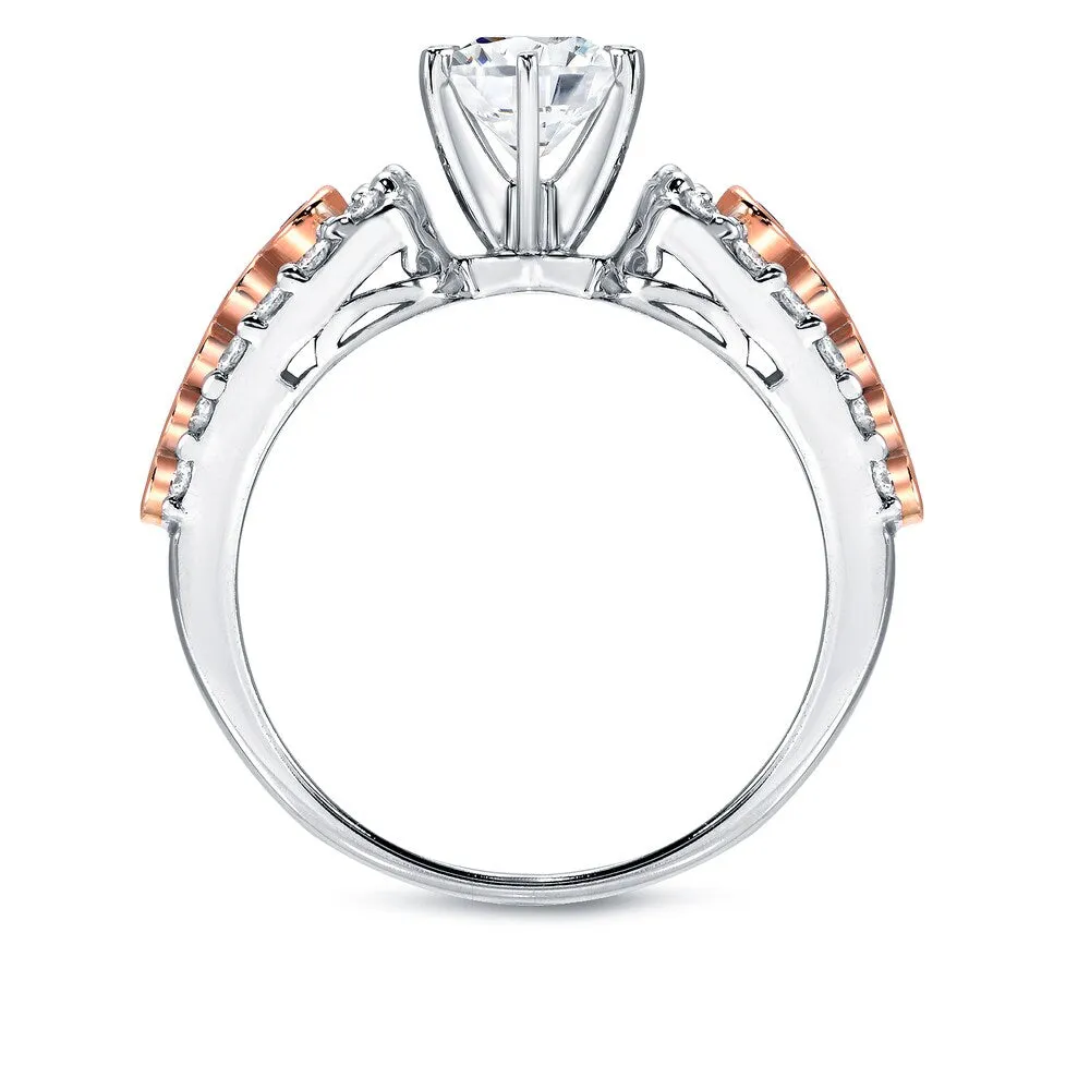 Auriya Modern 1 1/2ct TDW Round Diamond Engagement Ring 14k Two-Tone Rose Gold sold by Zulily product image thumbnail 3