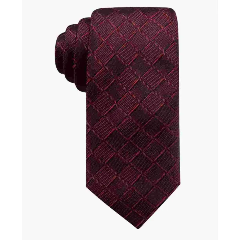 Ryan Seacrest Distinction Men's Franco Geo Silk Geo Print Neck Tie Red Size Regular - One Size sold by Zulily
