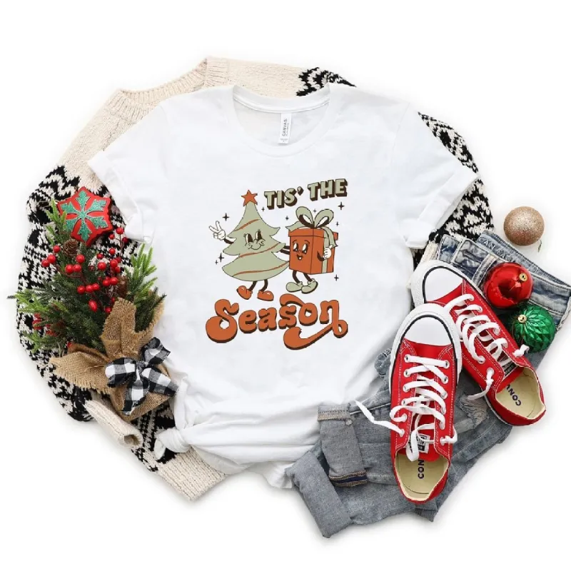 Retro Tis the Season Tree Short Sleeve Tee sold by Zulily