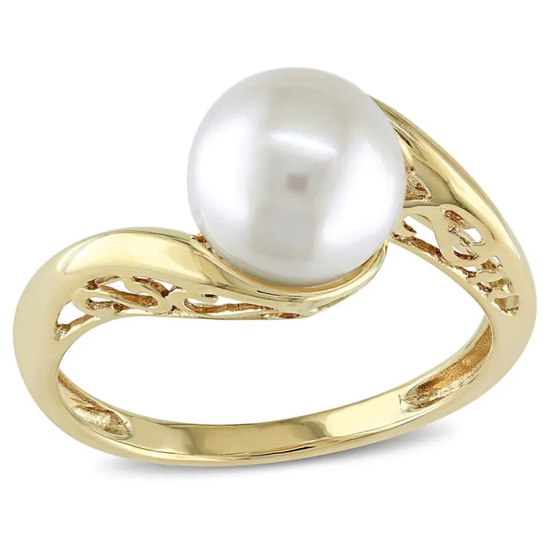 Miadora 10k Yellow Gold Cultured Freshwater Pearl Ring (8-8.5 mm) sold by Zulily