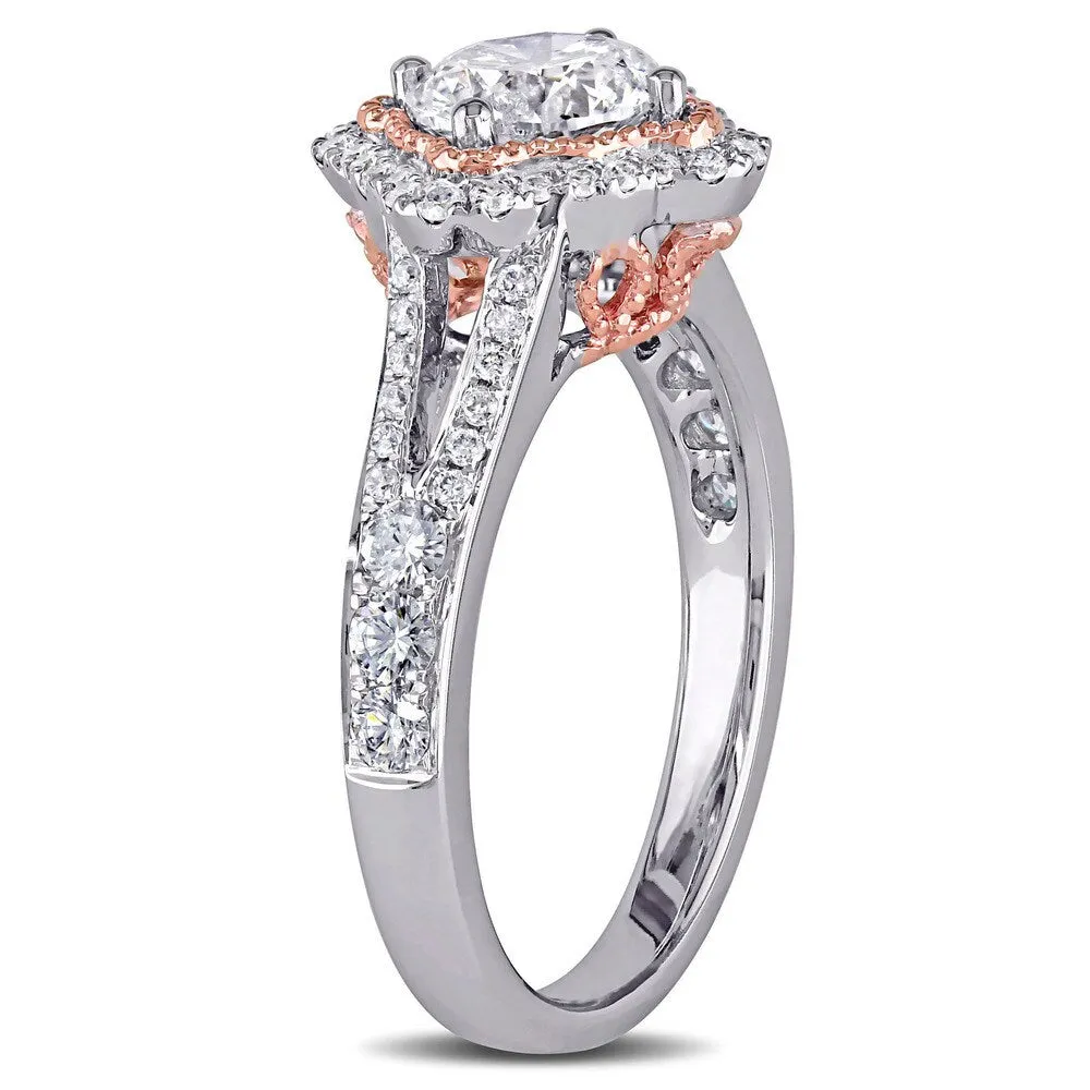 Miadora 14k Two-tone Gold 1 1/2ct TDW Diamond Engagement Ring - White sold by Zulily product image thumbnail 4