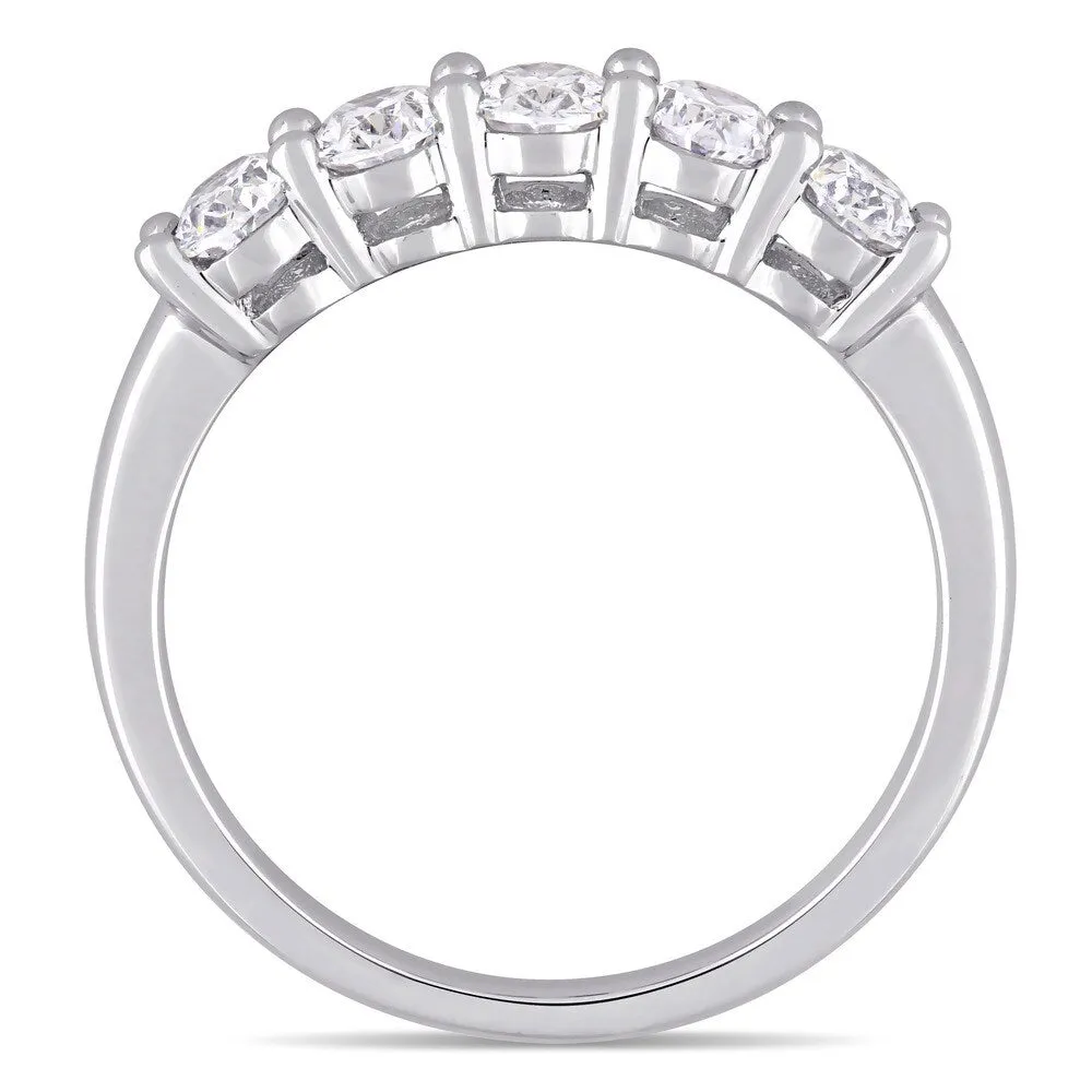 Miadora Signature Collection 14k White Gold 1 5/8ct TDW Oval-cut Diamond Anniversary Band Ring sold by Zulily product image thumbnail 5