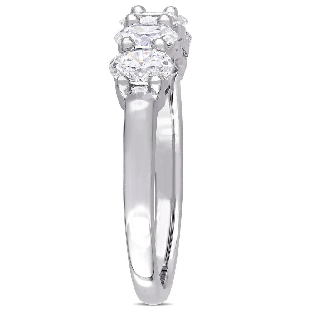 Miadora Signature Collection 14k White Gold 1 5/8ct TDW Oval-cut Diamond Anniversary Band Ring sold by Zulily product image thumbnail 2