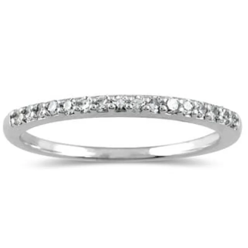 1/6 Carat TW Diamond Wedding Band in 10K White Gold sold by Zulily