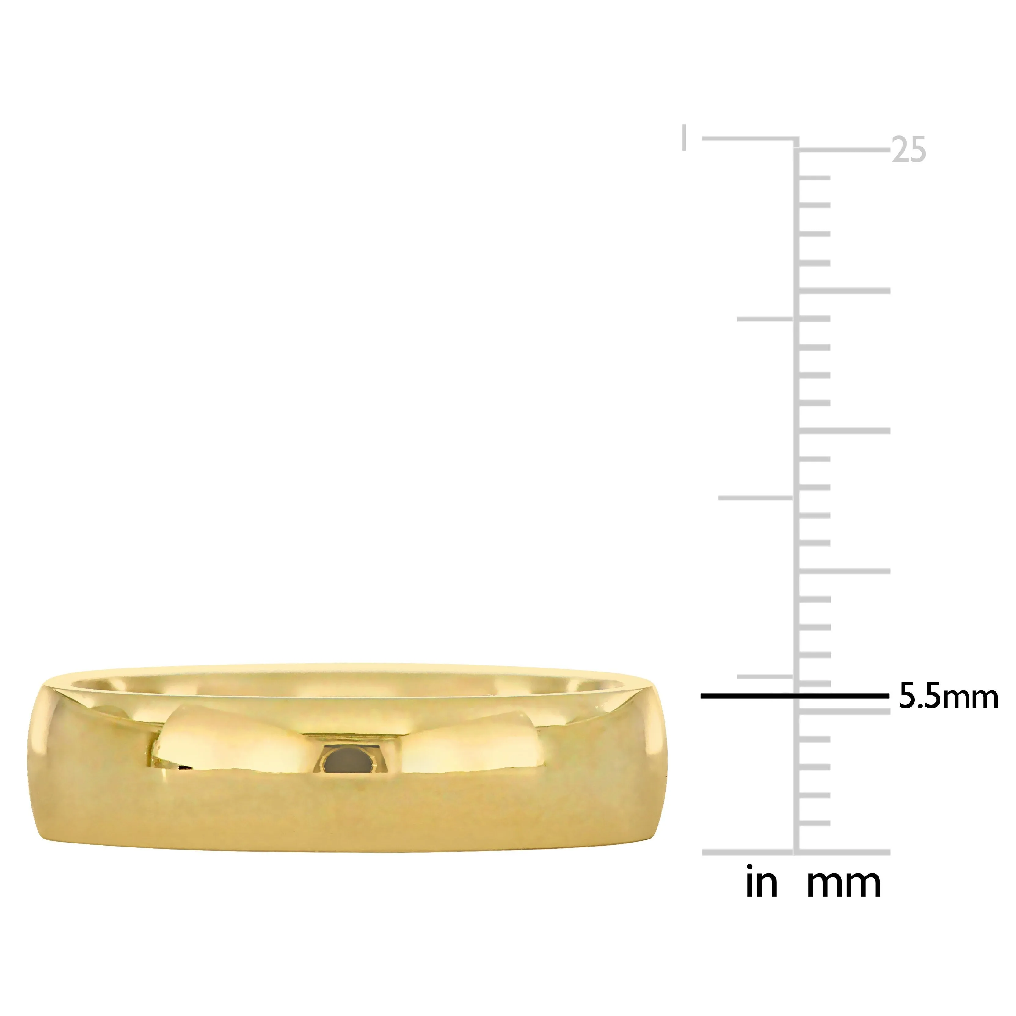 Miadora Mens 5.5 mm Polished Finish Comfort Fit Wedding Band in 14k Yellow Gold sold by Zulily product image thumbnail 3
