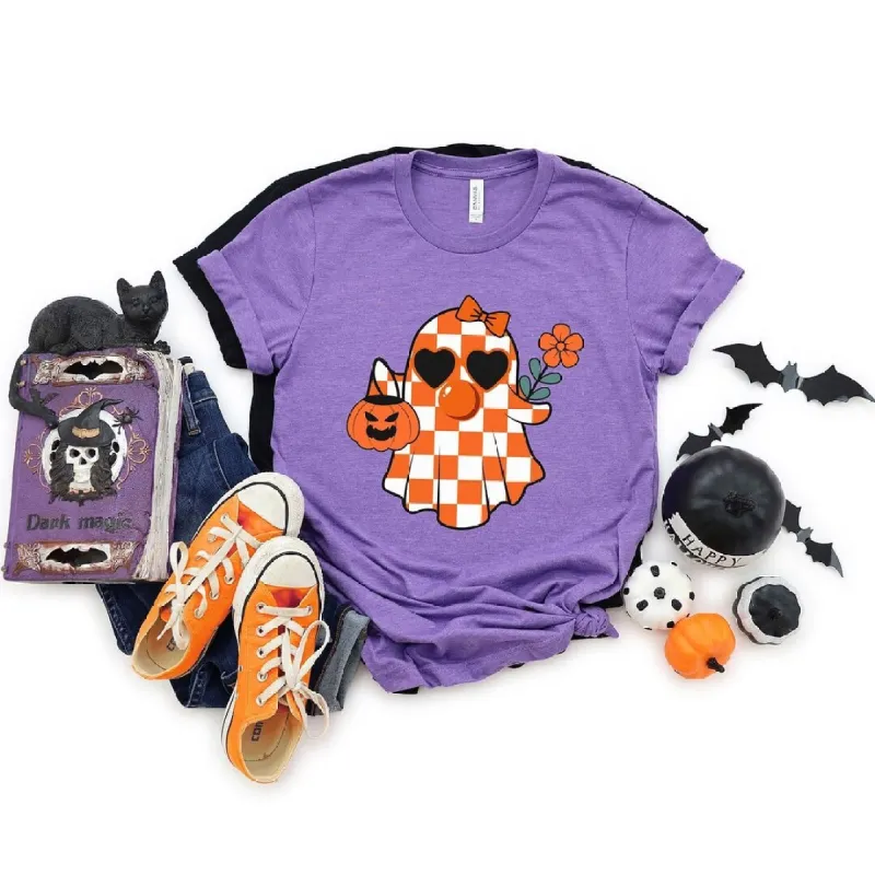 Checkered Girl Ghost Short Sleeve Tee sold by Zulily