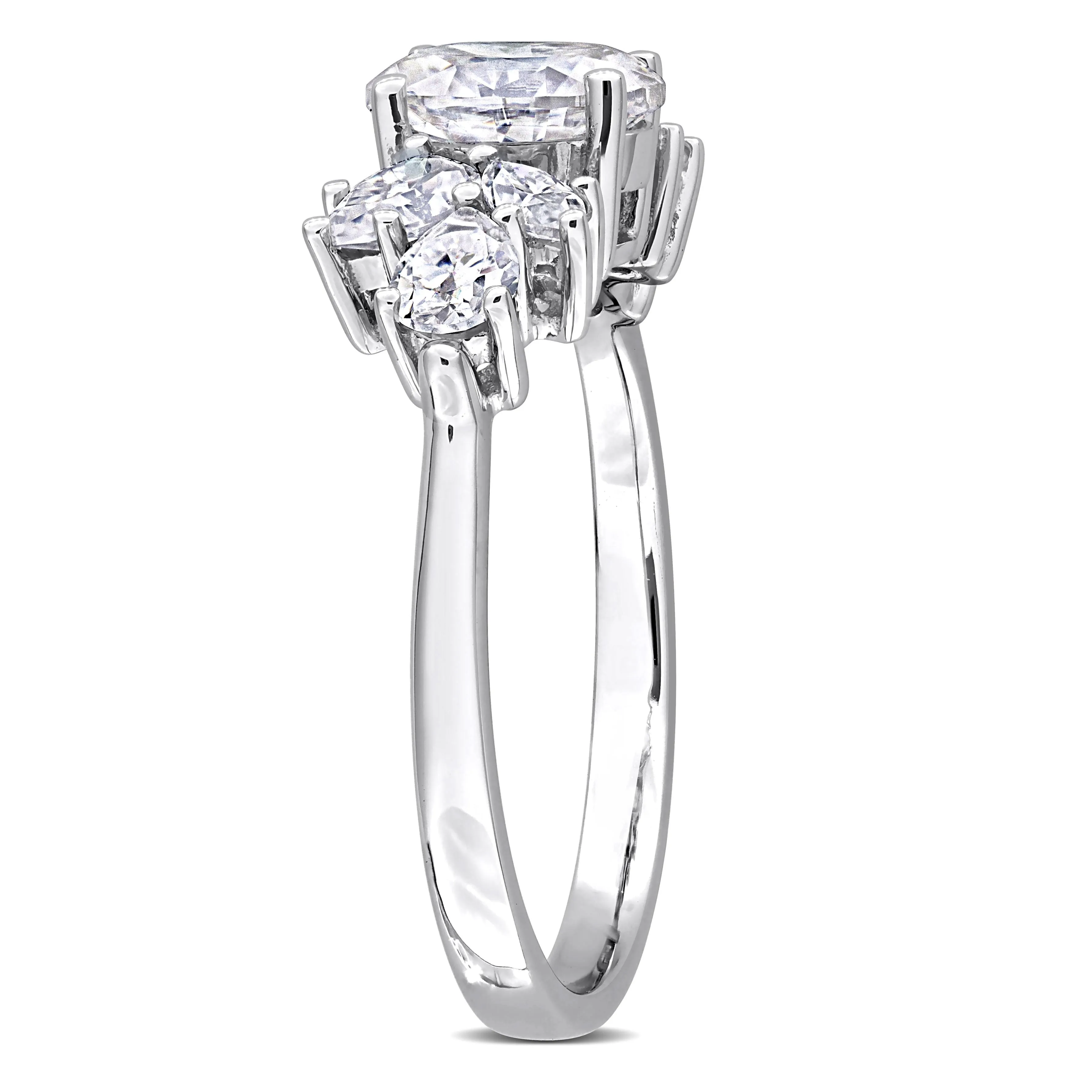 Miadora 2ct DEW Created Moissanite Engagement Ring in 10k White Gold sold by Zulily product image thumbnail 2