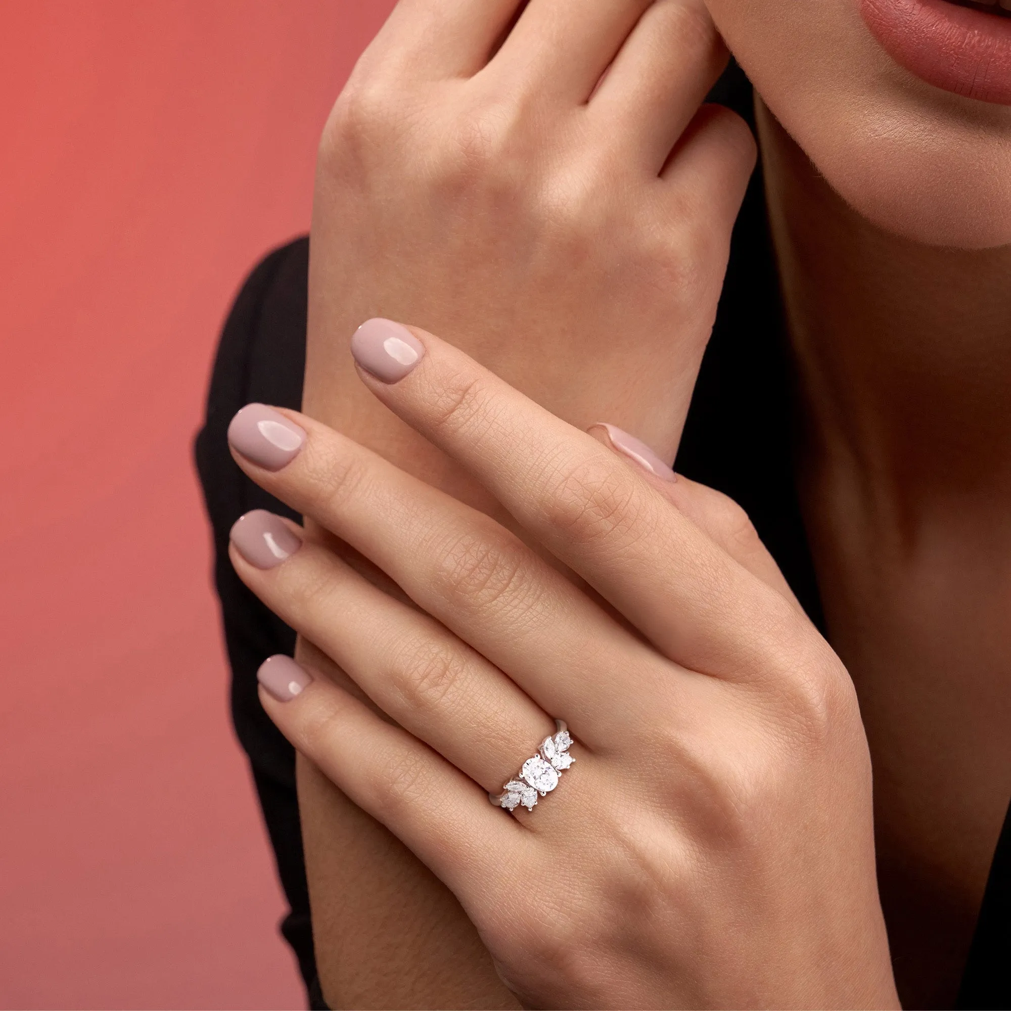 Miadora 2ct DEW Created Moissanite Engagement Ring in 10k White Gold sold by Zulily product image thumbnail 5