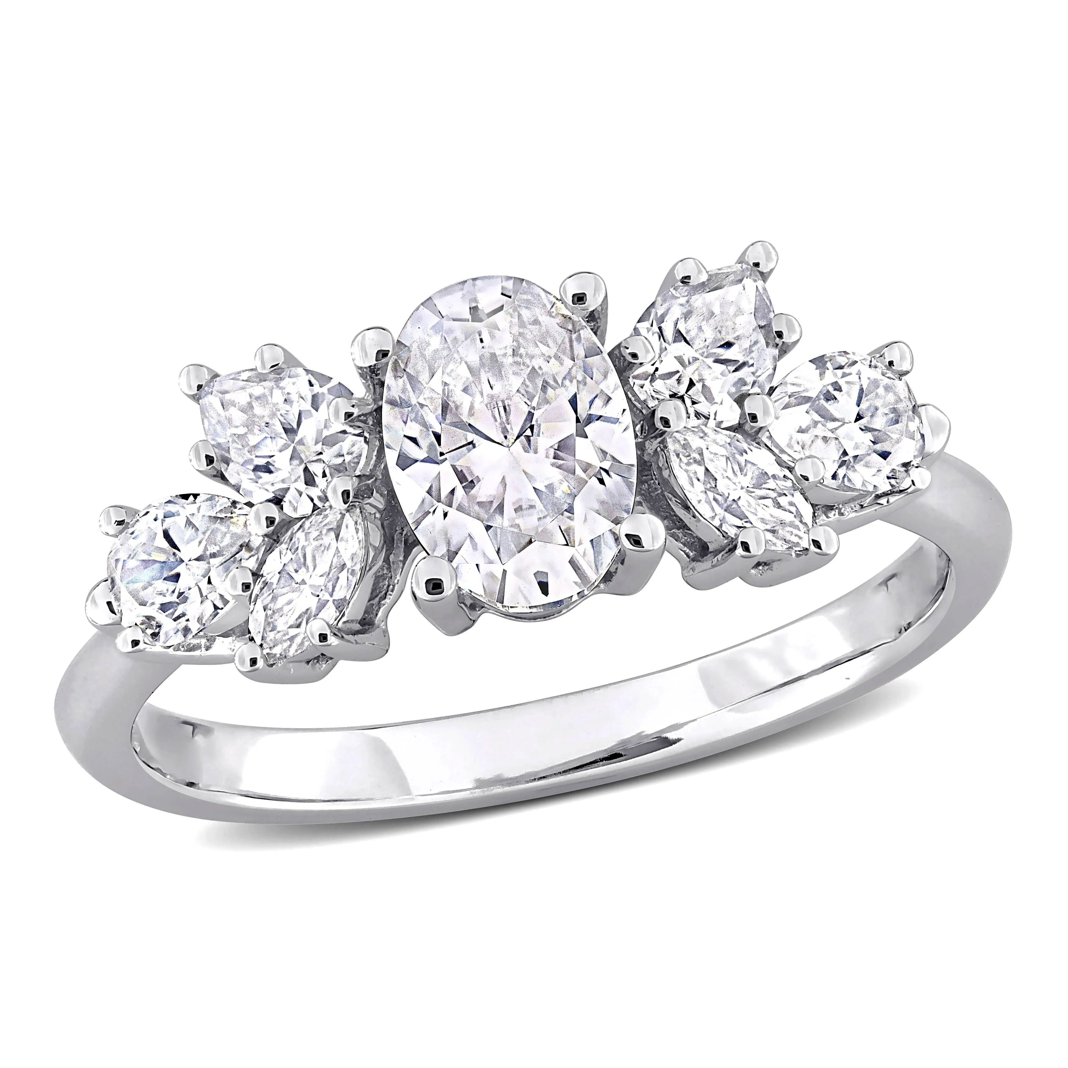Miadora 2ct DEW Created Moissanite Engagement Ring in 10k White Gold sold by Zulily