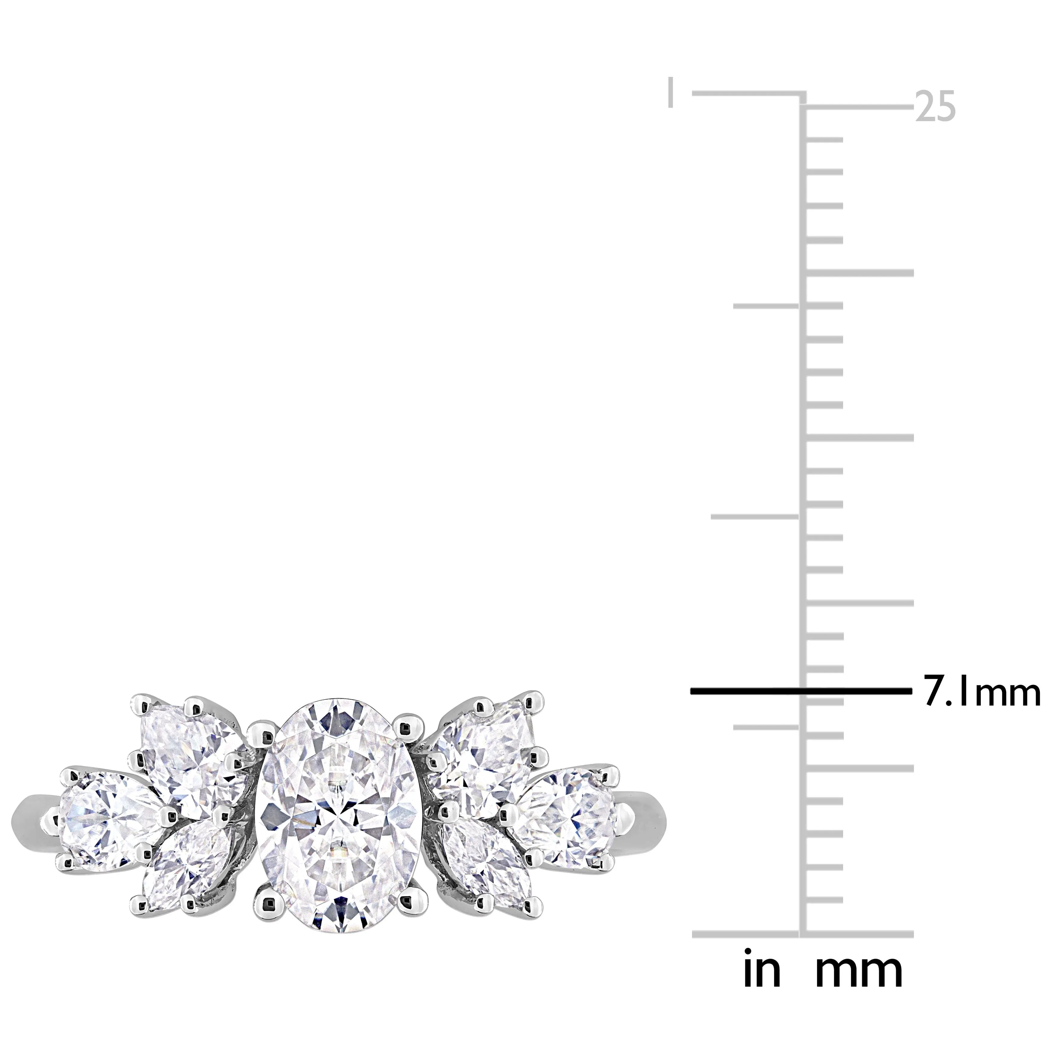 Miadora 2ct DEW Created Moissanite Engagement Ring in 10k White Gold sold by Zulily product image thumbnail 3