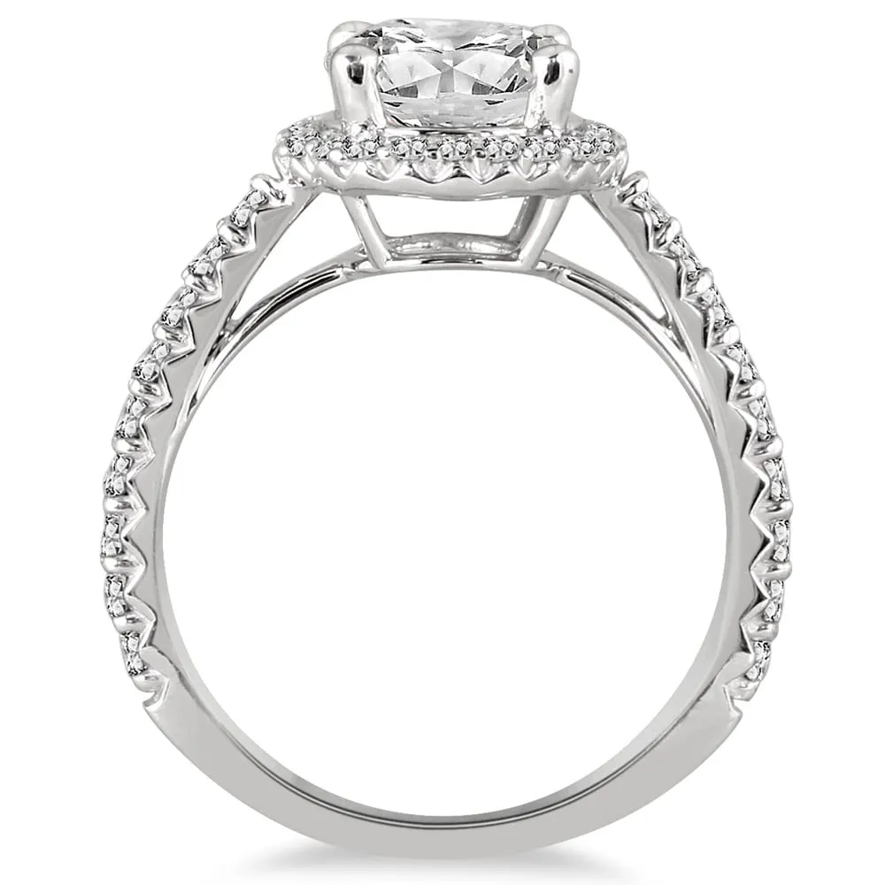 Signature Quality (H-I Color, SI1-SI2 Clarity) 1 Carat TW Diamond Halo Ring in 14K White Gold sold by Zulily product image thumbnail 2