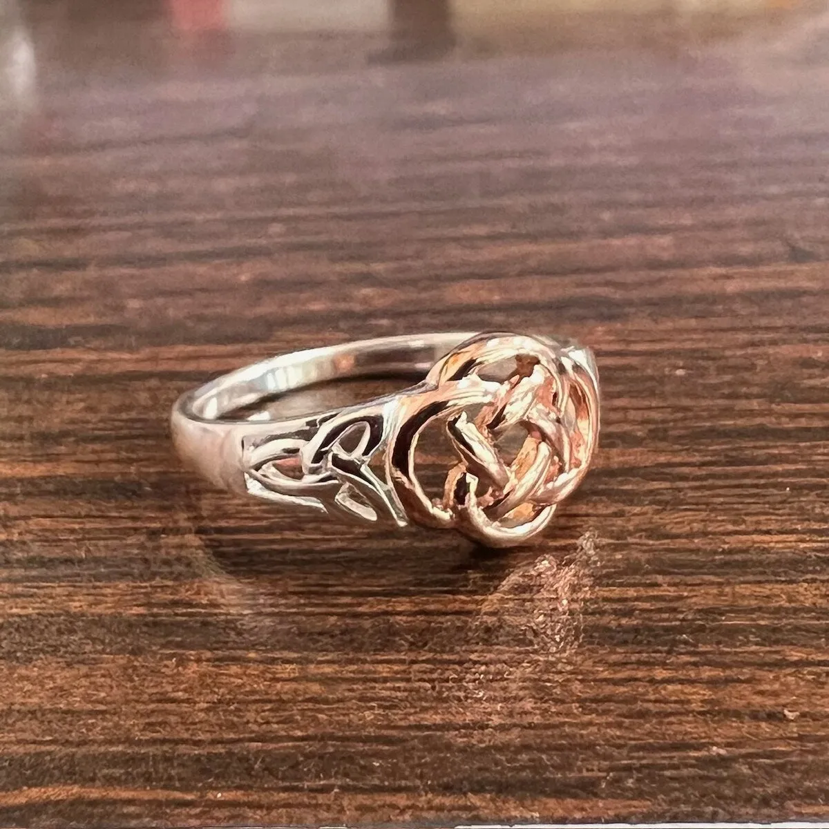 Vera & Co. Sterling Silver 2-Tone Celtic Knot Ring sold by Zulily