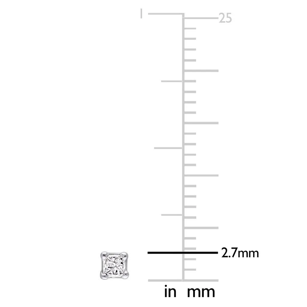 Miadora 14k Gold 1/10ct Princess Diamond Stud Earrings sold by Zulily product image thumbnail 3