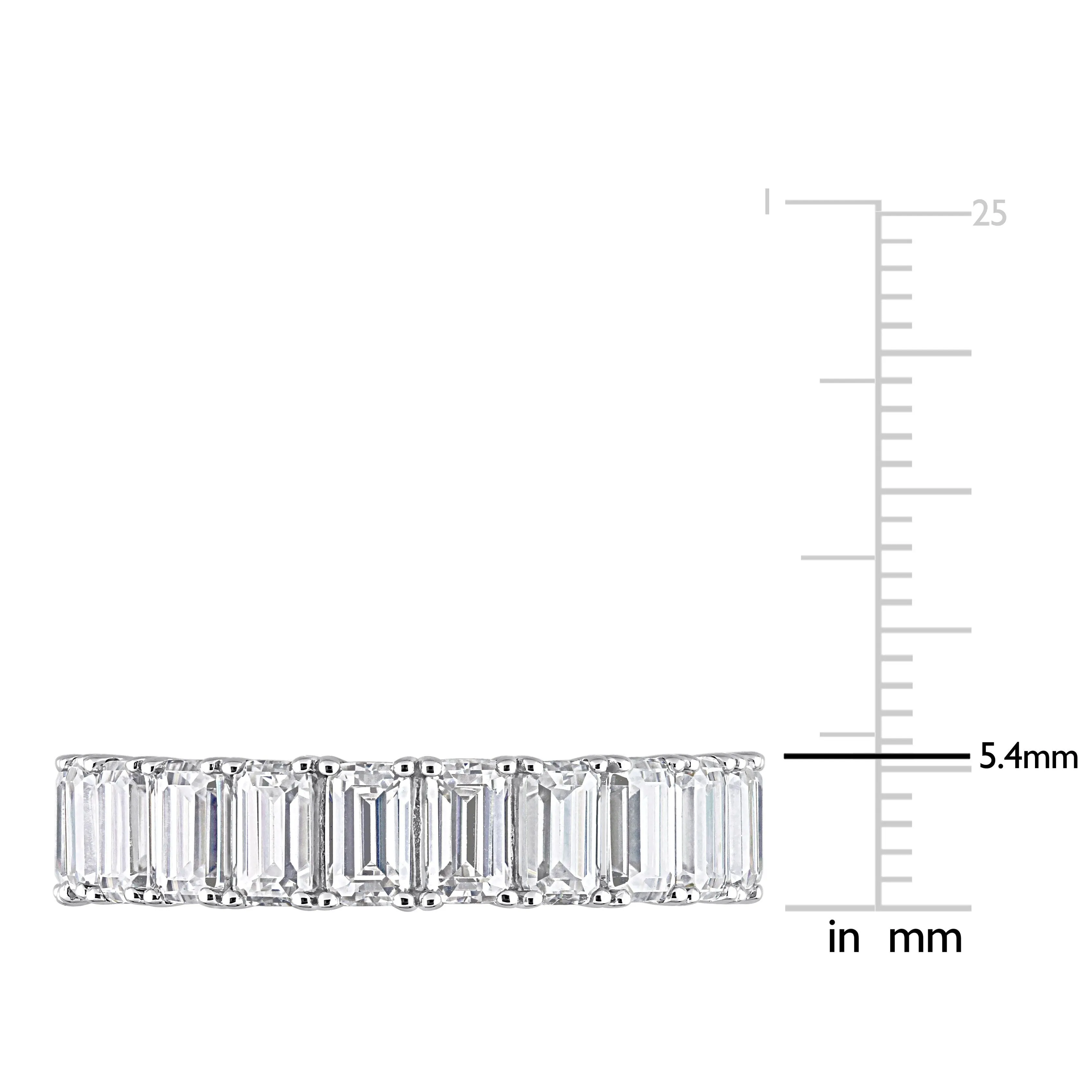 Miadora 6 3/5ct DEW Emerald Cut Created Moissanite Eternity Ring in 14k White Gold sold by Zulily product image thumbnail 3