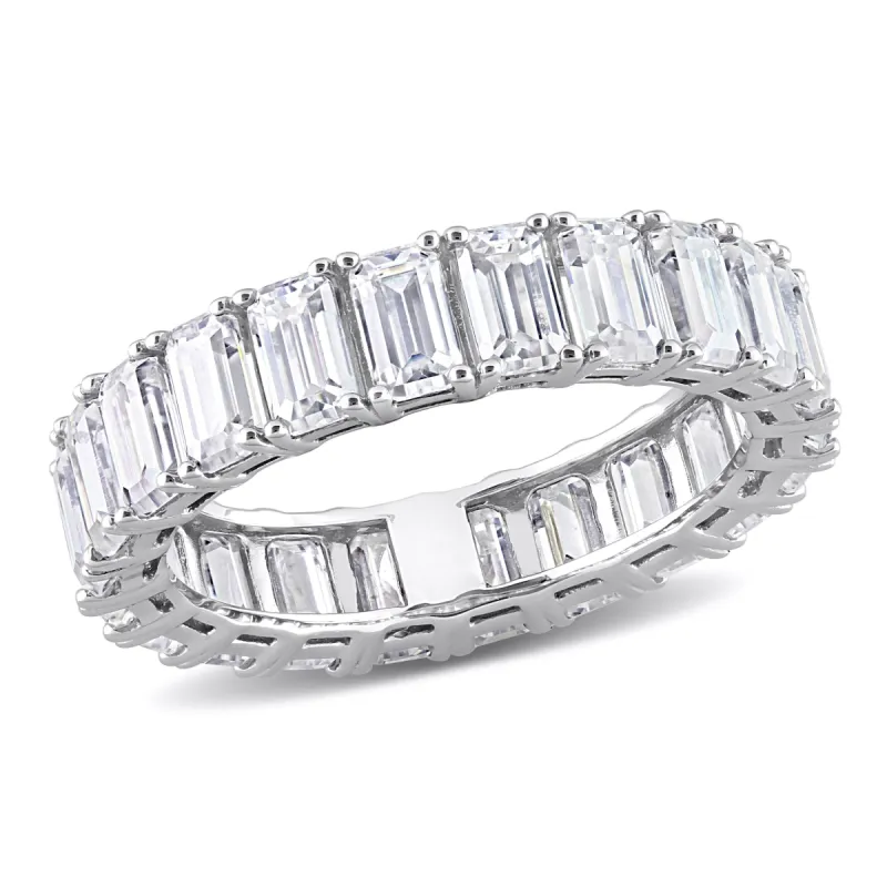 Miadora 6 3/5ct DEW Emerald Cut Created Moissanite Eternity Ring in 14k White Gold sold by Zulily