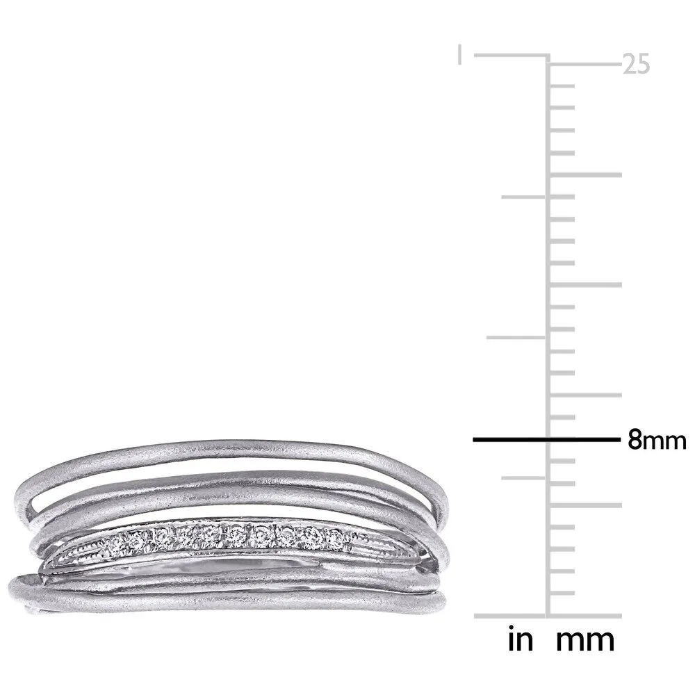 Miadora 14k White Gold Diamond Accent Abstract Coil Eternity Band Ring sold by Zulily product image thumbnail 5