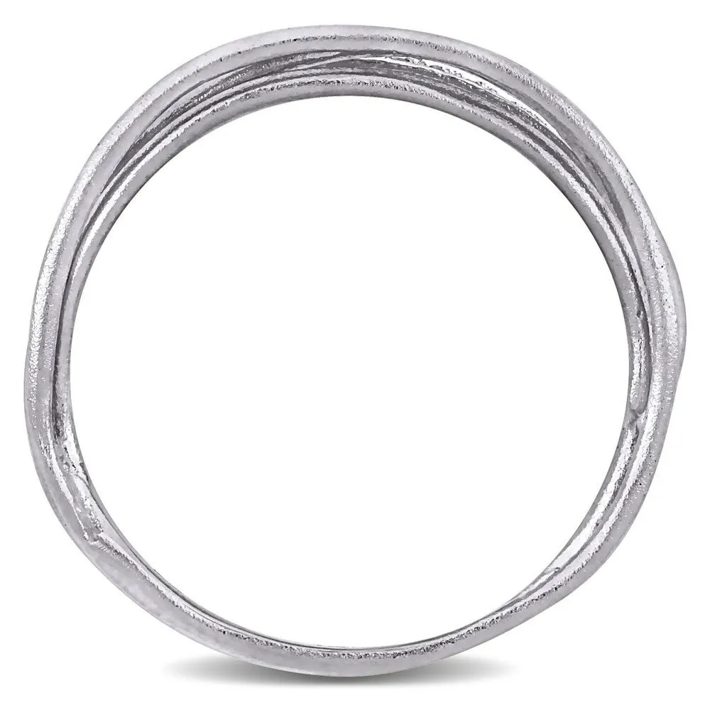 Miadora 14k White Gold Diamond Accent Abstract Coil Eternity Band Ring sold by Zulily product image thumbnail 4