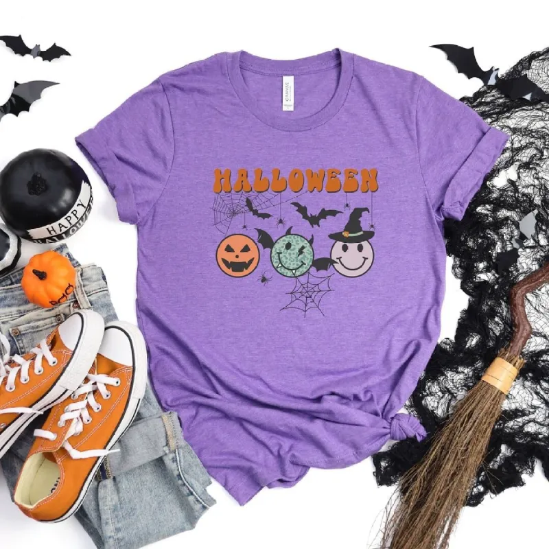 Halloween Smiley Faces Short Sleeve Tee made by Zulily
