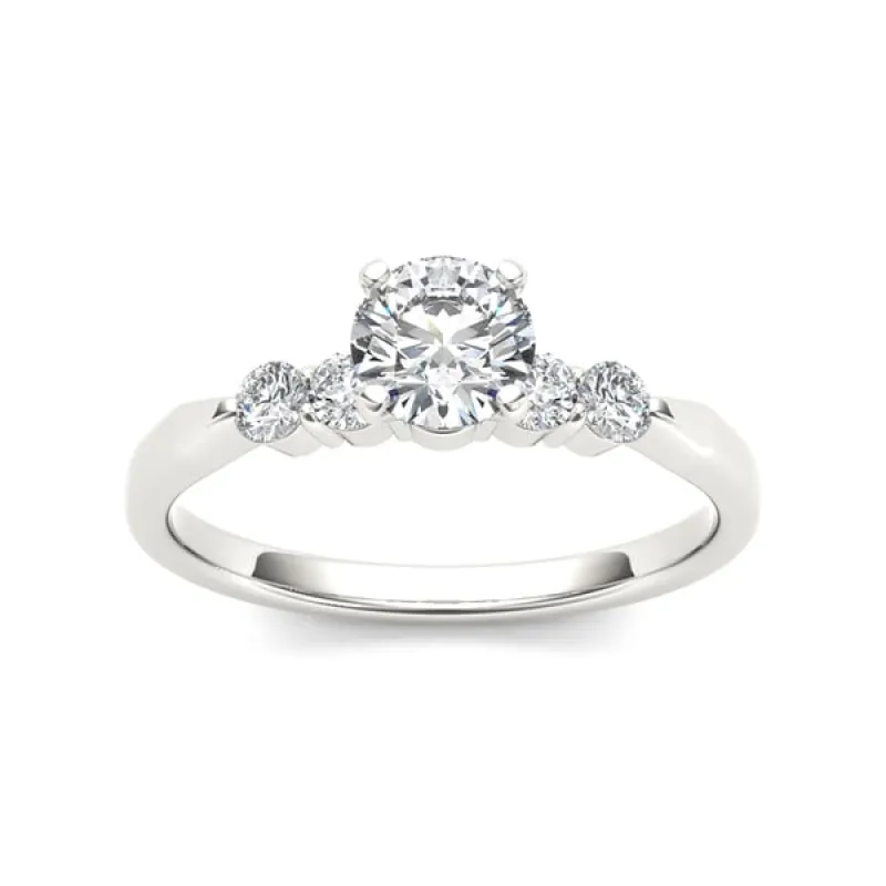 De Couer IGI Certified 14k White Gold 1/2ct TDW Diamond Classic Engagement Ring - White H-I sold by Zulily