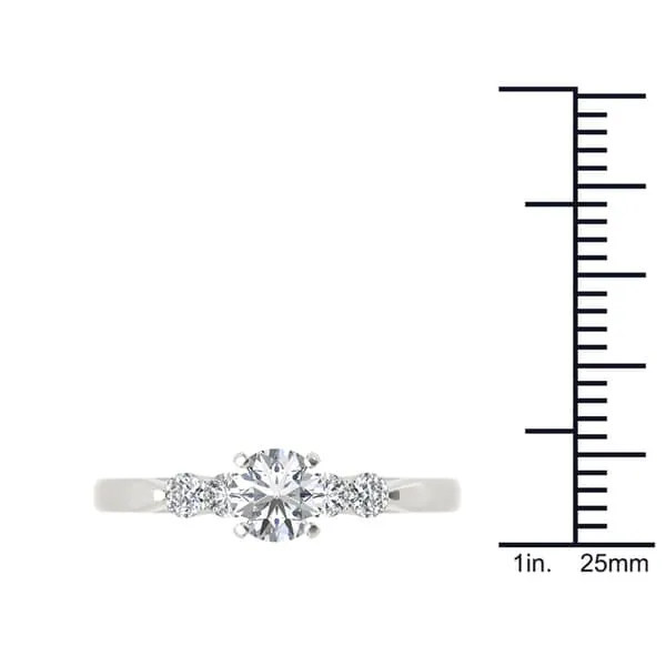 De Couer IGI Certified 14k White Gold 1/2ct TDW Diamond Classic Engagement Ring - White H-I sold by Zulily product image thumbnail 4