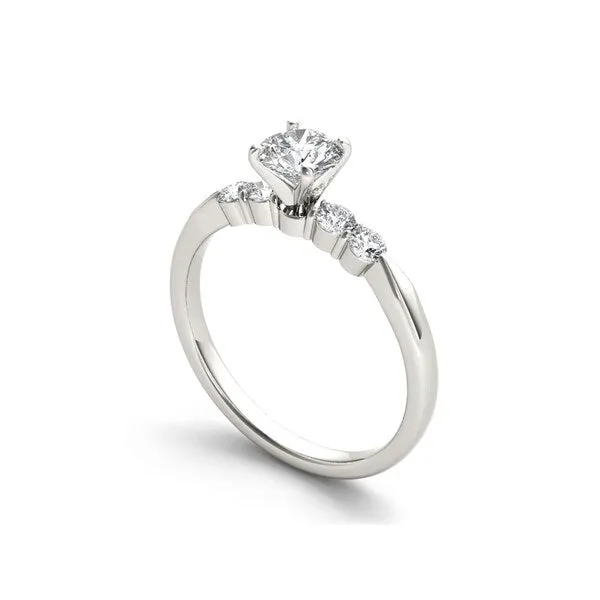 De Couer IGI Certified 14k White Gold 1/2ct TDW Diamond Classic Engagement Ring - White H-I sold by Zulily product image thumbnail 2