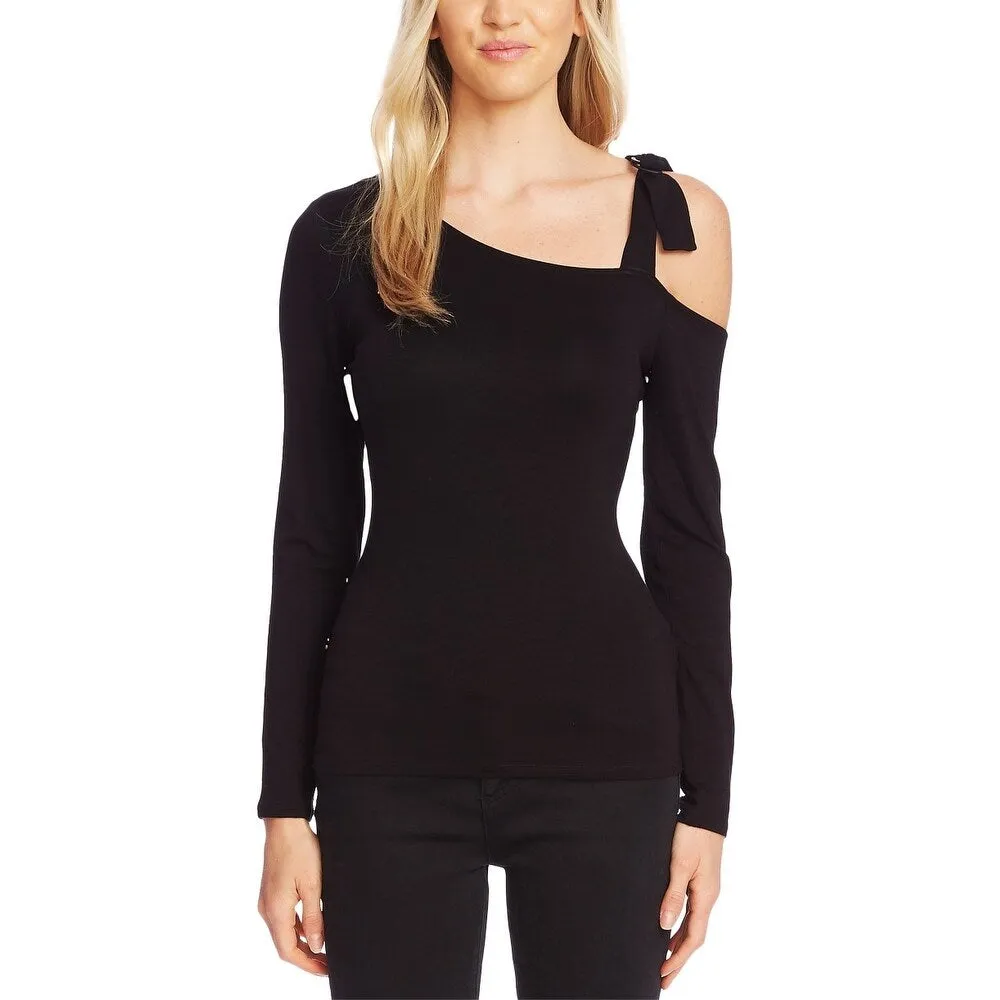 Vince Camuto Women's Cold Shoulder Asymmetrical Top Black Size X-Large sold by Zulily