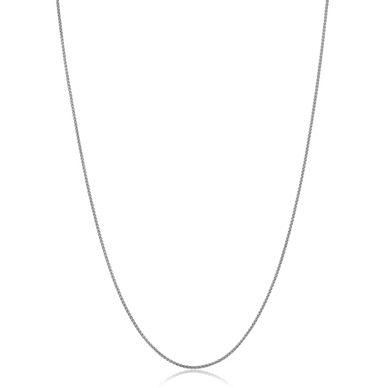 14k White Gold Filled 0.8 mm Round Wheat Chain Necklace for Women (14 - 30 inches) sold by Zulily