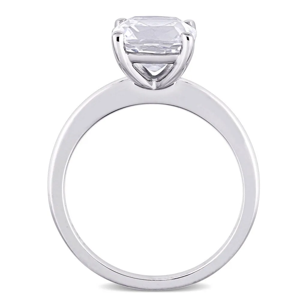 Miadora 10k White Gold cushion-cut Created White Sapphire Solitaire Engagement Ring sold by Zulily product image thumbnail 4
