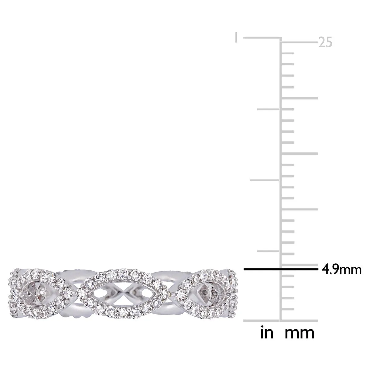 Miadora 14k White Gold 3/5ct TDW Diamond Infinity Anniversary Band sold by Zulily product image thumbnail 3