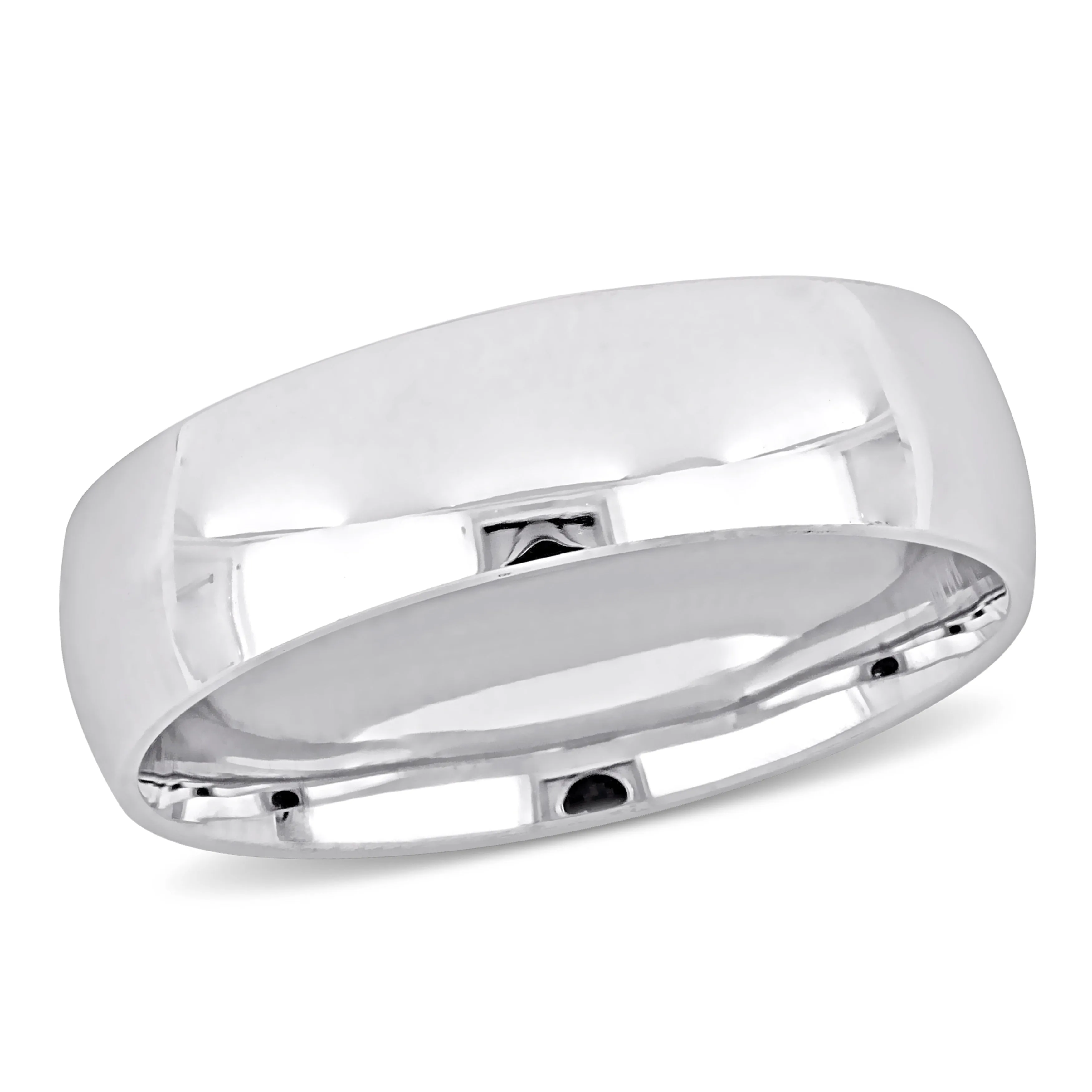Miadora Mens 6 mm Polished Finish Wedding Band in 14k White Gold sold by Zulily