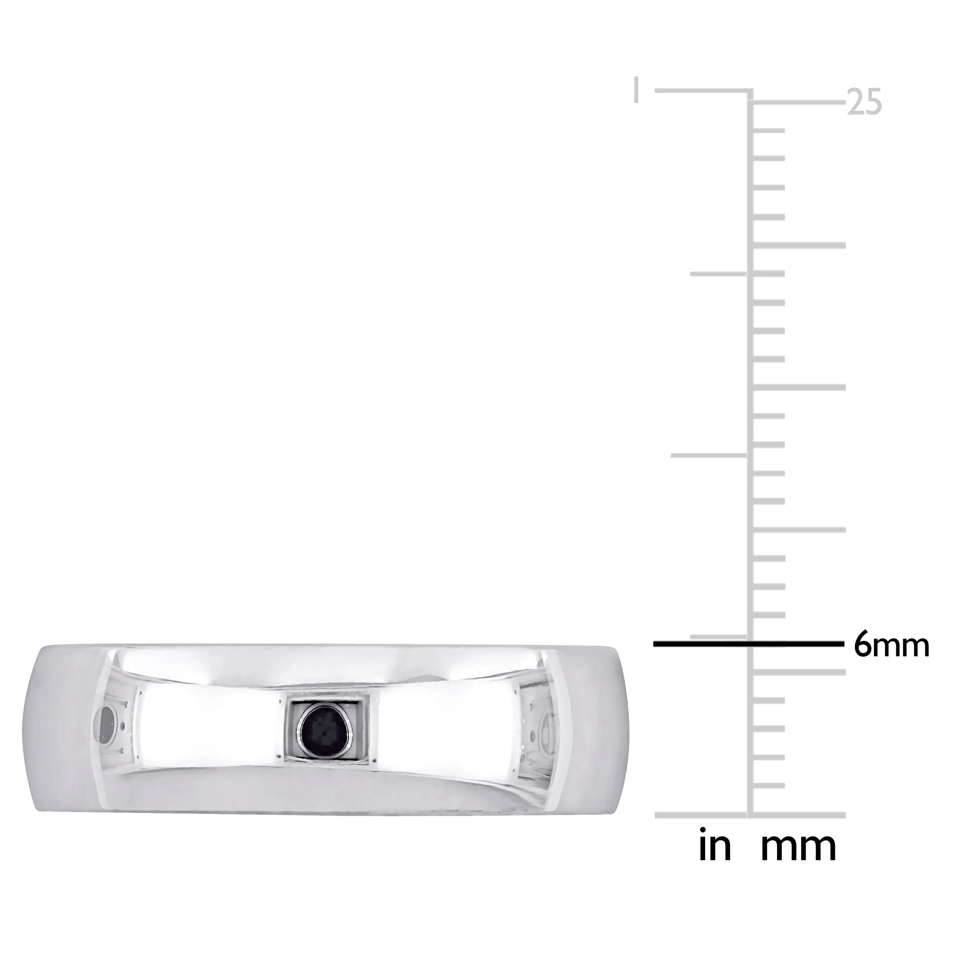 Miadora Mens 6 mm Polished Finish Wedding Band in 14k White Gold sold by Zulily product image thumbnail 3