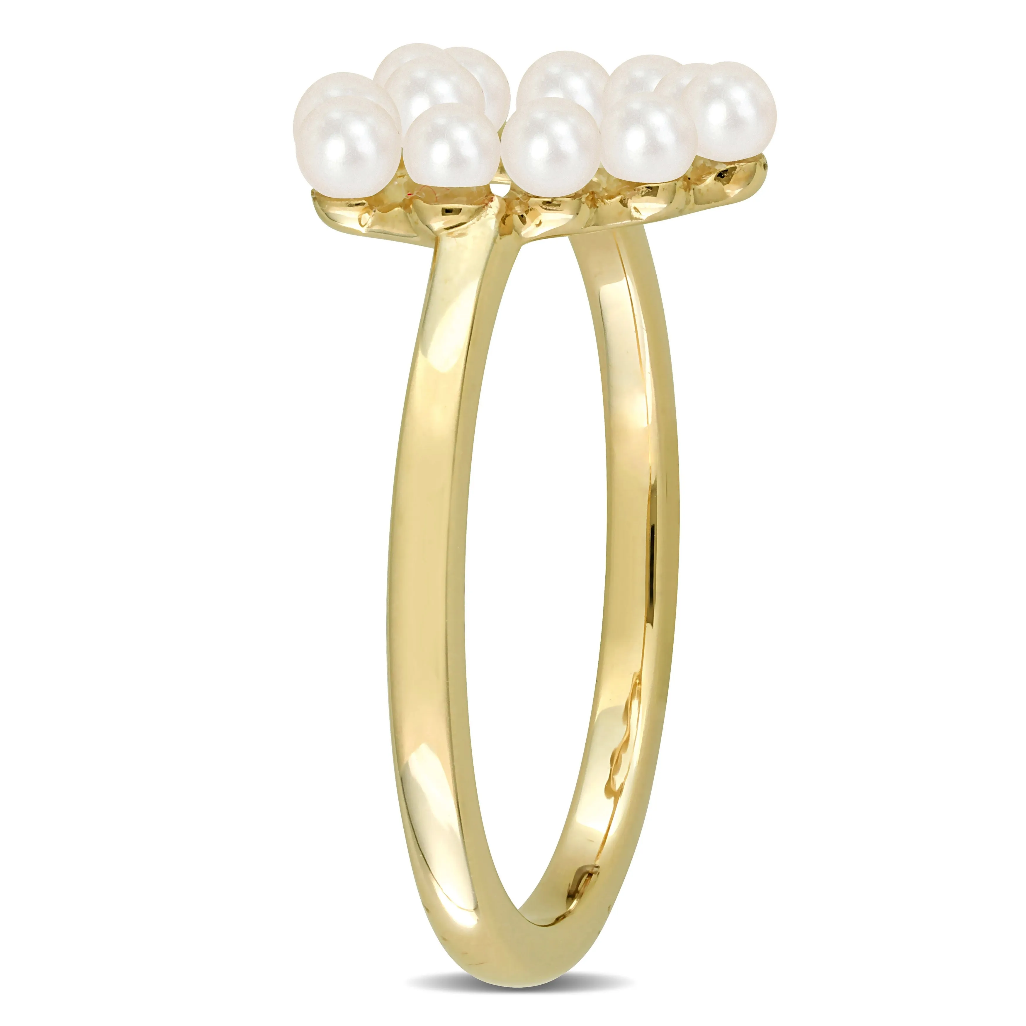 Miadora 2-2.5mm Cultured Freshwater Pearl Heart Ring in 14k Yellow Gold sold by Zulily product image thumbnail 3