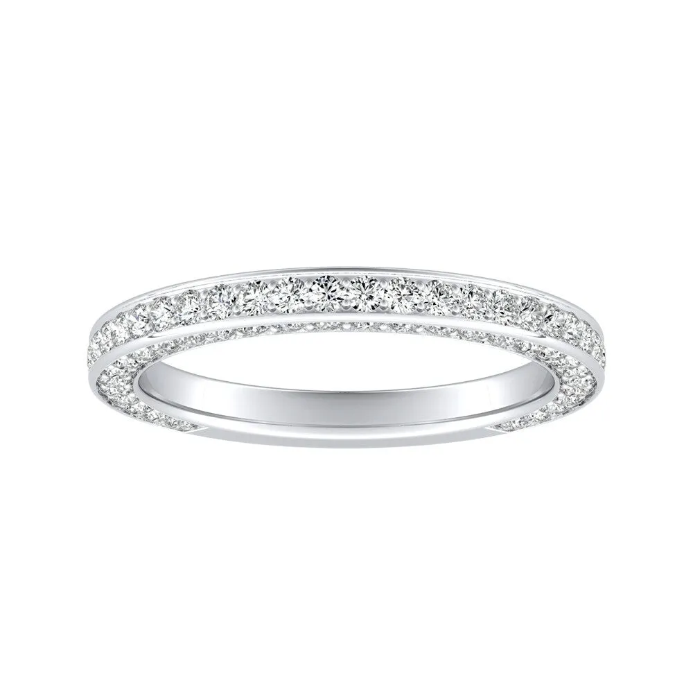 Auriya 14k Gold 1ctw Double Edge Diamond Wedding Band sold by Zulily