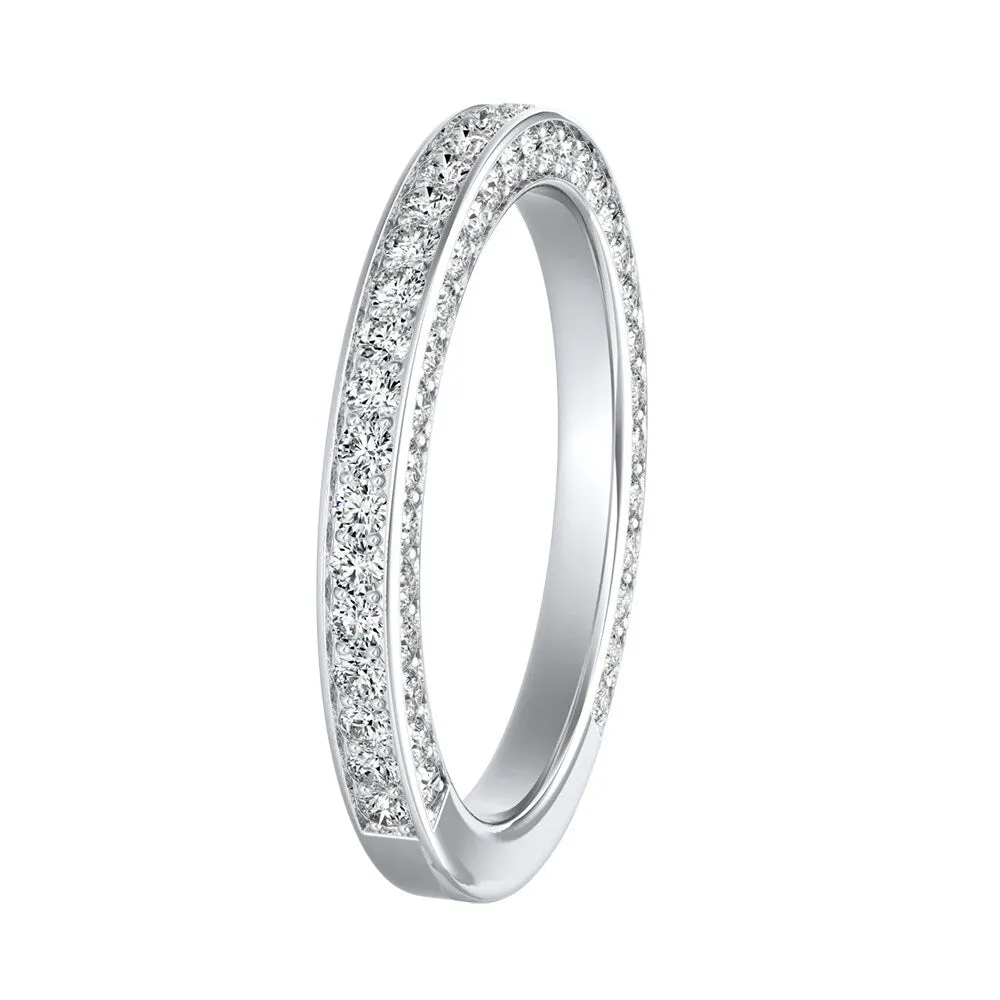 Auriya 14k Gold 1ctw Double Edge Diamond Wedding Band sold by Zulily product image thumbnail 2