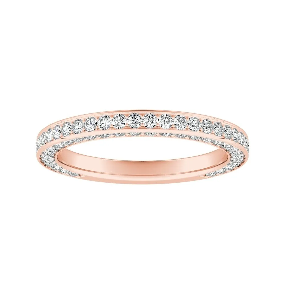 Auriya 14k Gold 1ctw Double Edge Diamond Wedding Band sold by Zulily product image thumbnail 4