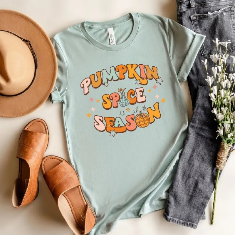 Pumpkin Spice Season Colorful Short Sleeve Tee sold by Zulily
