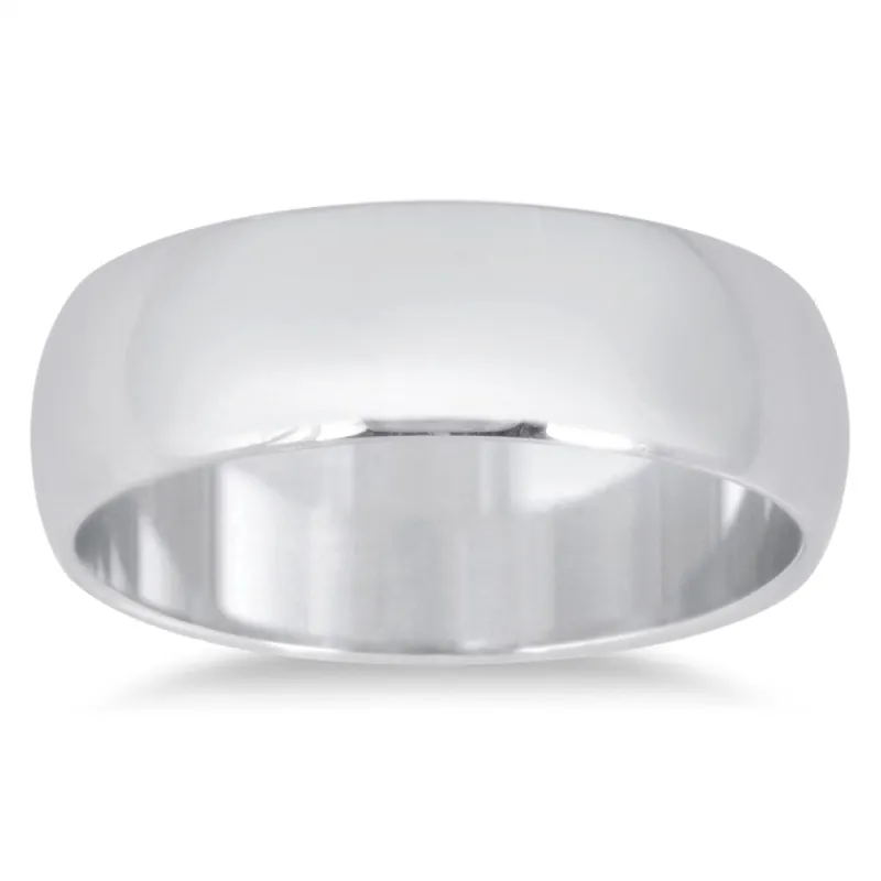 Marquee Jewels 950 Platinum 6 mm Comfort Fit Domed Wedding Band sold by Zulily